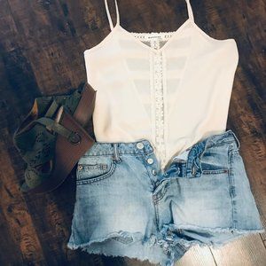 Cream coloured summer tank top